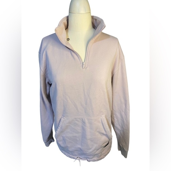 VANS Pale Pink 3/4 zip sweatshirt size M - Picture 1 of 8